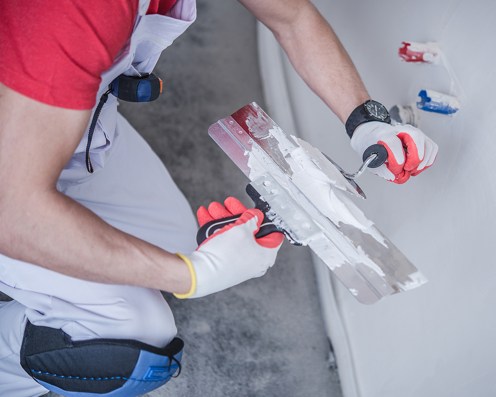 Freedom Mobile Home Services team installing drywall inside a mobile home.